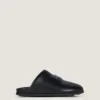 Label Flat Mules in Nappa Leather Label Flat Mules in Nappa Leather