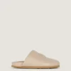 Label Flat Mules in Nappa Leather Label Flat Mules in Nappa Leather