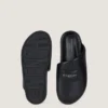Label Flat Mules in Nappa Leather Label Flat Mules in Nappa Leather