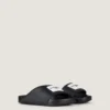 Label Flat Mules in Rubber