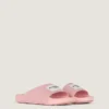 Label Flat Mules in Rubber