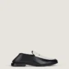 Label Loafers in Leather and Canvas Label Loafers in Leather and Canvas