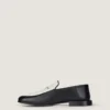 Label Loafers in Leather and Canvas Label Loafers in Leather and Canvas