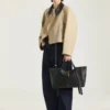 Large the Snatch Bag in Grained Leather Large the Snatch Bag in Grained Leather