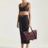 Large the Snatch Bag in Grained Leather Large the Snatch Bag in Grained Leather