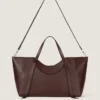 Large the Snatch Bag in Grained Leather Large the Snatch Bag in Grained Leather