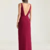 Long Wrapped Dress in Crepe Cady Long Wrapped Dress in Crepe Cady
