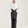Long Wrapped Skirt in Leather Long Wrapped Skirt in Leather