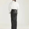 Long Wrapped Skirt in Leather Long Wrapped Skirt in Leather
