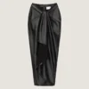 Long Wrapped Skirt in Leather Long Wrapped Skirt in Leather