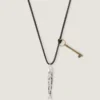 Lucky Charms Necklace in Leather and Metal Lucky Charms Necklace in Leather and Metal