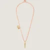 Lucky Charms Necklace in Silk and Metal Lucky Charms Necklace in Silk and Metal