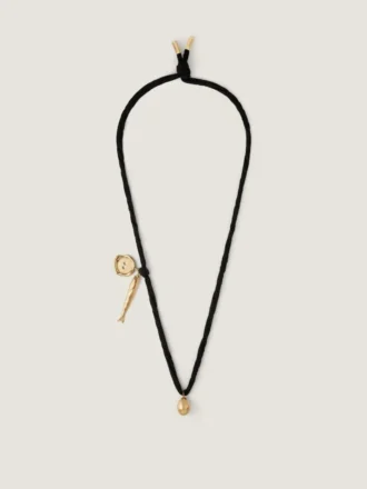 Lucky Charms Necklace in Silk and Metal