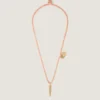 Lucky Charms Necklace in Silk and Metal Lucky Charms Necklace in Silk and Metal