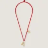 Lucky Charms Necklace in Silk and Metal Lucky Charms Necklace in Silk and Metal