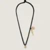 Lucky Charms Necklace in Silk and Metal Lucky Charms Necklace in Silk and Metal