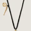 Lucky Charms Necklace in Silk and Metal Lucky Charms Necklace in Silk and Metal