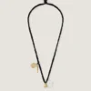 Lucky Charms Necklace in Silk, Metal and Enamel Lucky Charms Necklace in Silk, Metal and Enamel