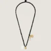 Lucky Charms Necklace in Silk, Metal and Enamel Lucky Charms Necklace in Silk, Metal and Enamel