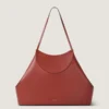 Medium Facet Tote Bag in Grained Leather Medium Facet Tote Bag in Grained Leather