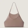 Medium Facet Tote Bag in Grained Leather Medium Facet Tote Bag in Grained Leather