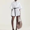 Medium Facet Tote Bag in Grained Leather Medium Facet Tote Bag in Grained Leather