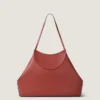 Medium Facet Tote Bag in Grained Leather Medium Facet Tote Bag in Grained Leather