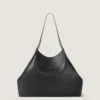 Medium Facet Tote Bag in Grained Leather Medium Facet Tote Bag in Grained Leather