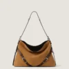 Medium Voyou Bag in Suede and Leather Medium Voyou Bag in Suede and Leather