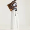 Medium Voyou Bag in Suede and Leather Medium Voyou Bag in Suede and Leather