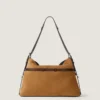 Medium Voyou Bag in Suede and Leather Medium Voyou Bag in Suede and Leather