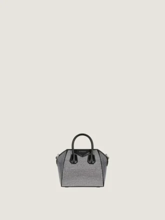Micro Antigona Bag in Satin with Strass