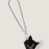 Micro Evening Clutch in Metal Leather with Chain Micro Evening Clutch in Metal Leather with Chain