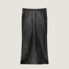 Midi Kickback Skirt in Nappa Leather Midi Kickback Skirt in Nappa Leather