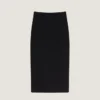 Midi Pencil Skirt in Wool