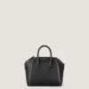 Mini Antigona Bag in Box Leather with Studs Detail Mini Antigona Bag in Box Leather with Studs Detail
