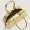 Mini Antigona East-West Bag in Laminated Leather Mini Antigona East-West Bag in Laminated Leather