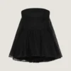 Mini Bustier Dress in Lace with Cape Mini Bustier Dress in Lace with Cape