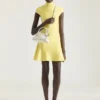 Mini Dress with Flared Skirt in Wool Viscose Mini Dress with Flared Skirt in Wool Viscose