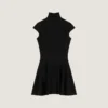 Mini Dress with Flared Skirt in Wool Viscose Mini Dress with Flared Skirt in Wool Viscose