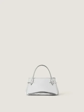 Mini Pinch Bag in Mirror Effect Leather