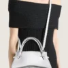 Mini Pinch Bag in Mirror Effect Leather Mini Pinch Bag in Mirror Effect Leather