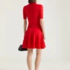 Mini Polo Dress in Second Skin Effect Knit Mini Polo Dress in Second Skin Effect Knit