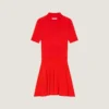 Mini Polo Dress in Second Skin Effect Knit Mini Polo Dress in Second Skin Effect Knit