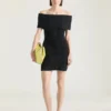 Off-The-Shoulder Mini Dress in Wool Off-The-Shoulder Mini Dress in Wool