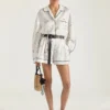 Pyjama Shirt in Silk with Floral Print