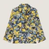 Pyjama Shirt in Viscose with Floral Print