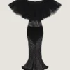 Ruffled Dress in Mesh
