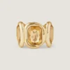 Sculptural Crystal Cuff in Metal and Crystals Sculptural Crystal Cuff in Metal and Crystals