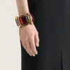 Sculptural Crystal Cuff in Metal and Crystals Sculptural Crystal Cuff in Metal and Crystals